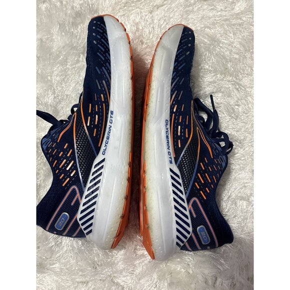 Brooks Glycerin GTS 20 Men’s Running Shoe,‎ in the Blue Depths Orange Size 10.5 main image 4